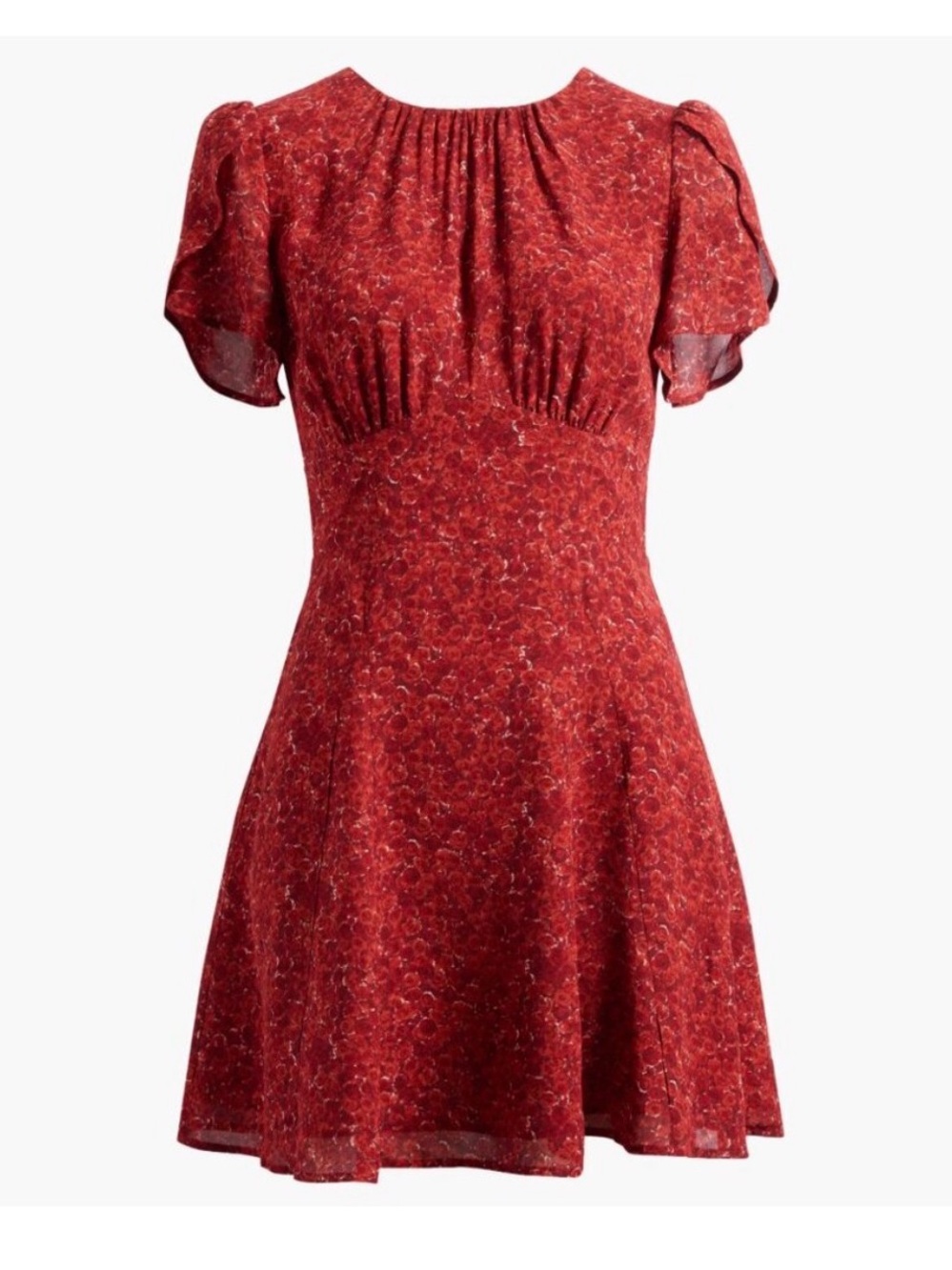 Refromation Lula flutter sleeve mini dress size 4